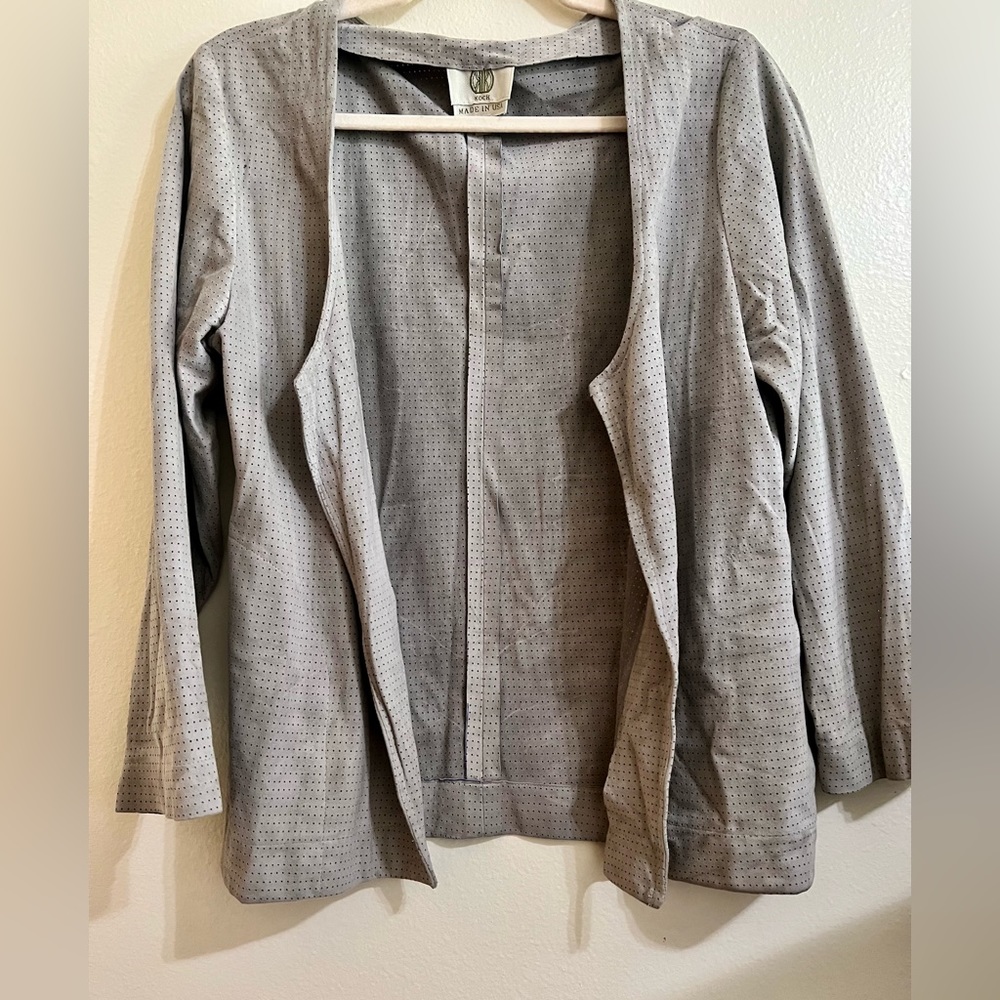 Koch suede open cardigan